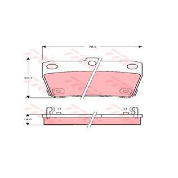 TRW GDB3279 Fren Balatası Arka Rav4 00-05 / Tıggo 08-12