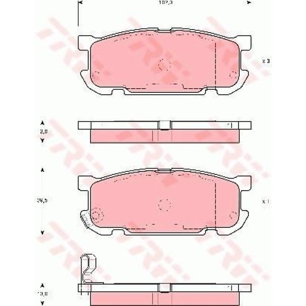 TRW GDB3303 Fren Balatası Arka Mx-5 98-05 1.6 16V 