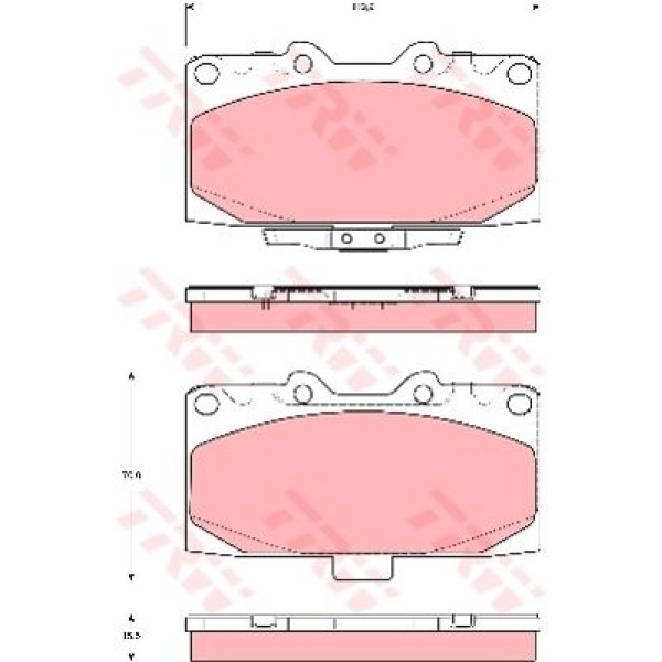 TRW GDB3307 Fren Balatası Ön 200 Sx 93-99 300 Zx 90-95 / Forester 98-02 Impreza 00- 
