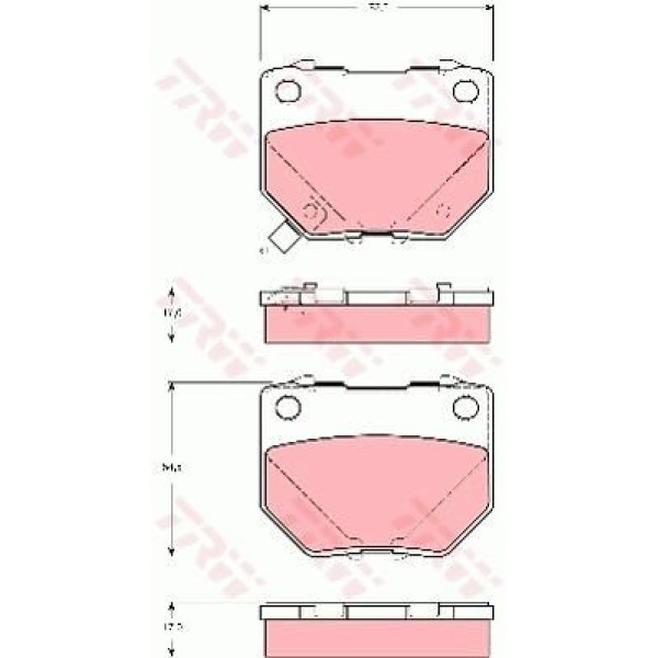 TRW GDB3308 Fren Balatası Arka Impreza 00-