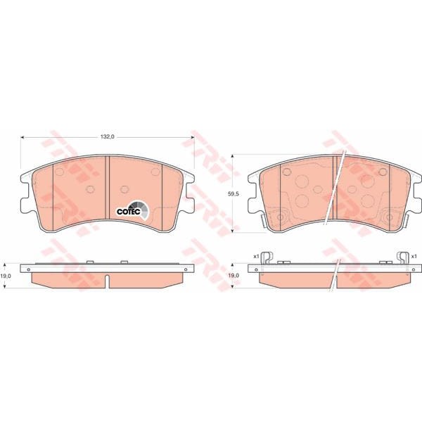 TRW GDB3310 Fren Balatası Ön Mazda 6 02-07 