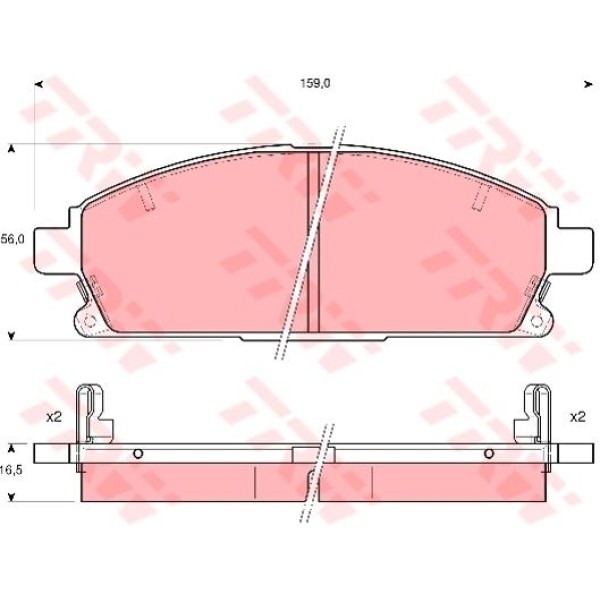 TRW GDB3312 Fren Balatası Ön X-Traıl 01-13 Pathfınder 97-04