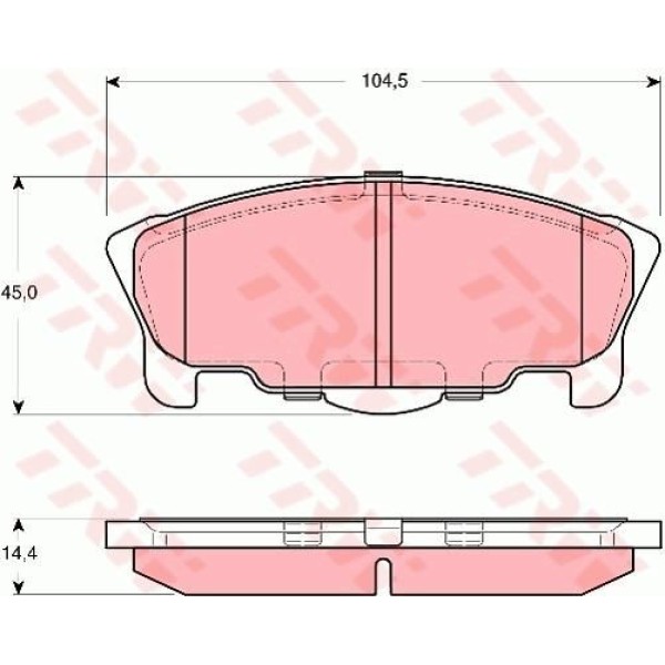 TRW GDB3320 Fren Balatası Ön Move 96-02 0.8