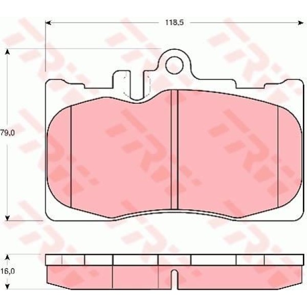 TRW GDB3322 Fren Balatası Ön 118Mm Lexux Ls 430 00 Tamir Takım Kit 