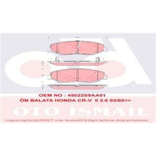 TRW GDB3325 Fren Balatası Ön Cr-V 02- 