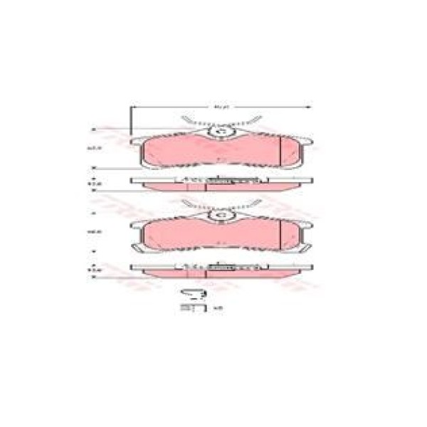 TRW GDB3334 Fren Balatası Arka Corolla 00-02 Avensis 00-02 Dizel