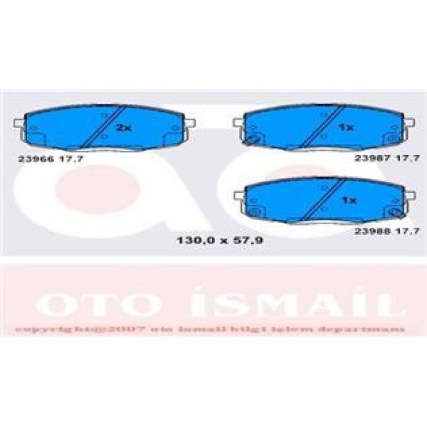 TRW GDB3342 Fren Balatası Ön LandCruiser 98- Hı-Lux 09-12 / Pajero 07-12 