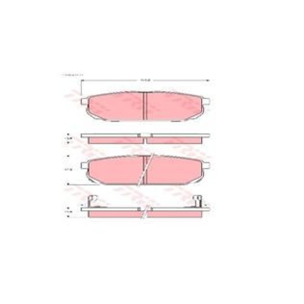 TRW GDB3344 Fren Balatası Arka Sorento 02-10