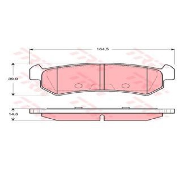 TRW GDB3348 Fren Balatası Arka Aveo T250 T255 05- Lacetti 04- / Nubira 03- 