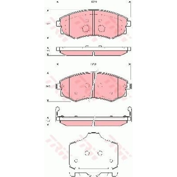 TRW GDB3365 Fren Balatası Ön Rexton 06-12