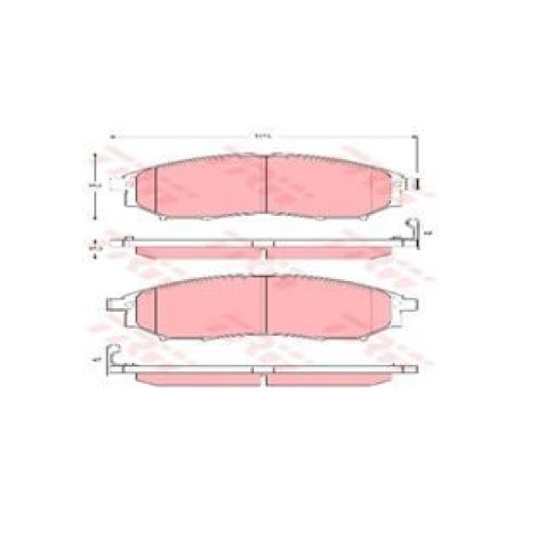 TRW GDB3392 Fren Balatası Ön Koleos 08- / Qashqai 07- Np300 08- Pathfınder 05- Murano 08- 