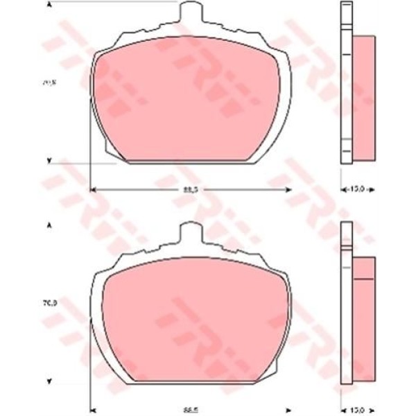 TRW GDB340 Fren Balatası Ön P100