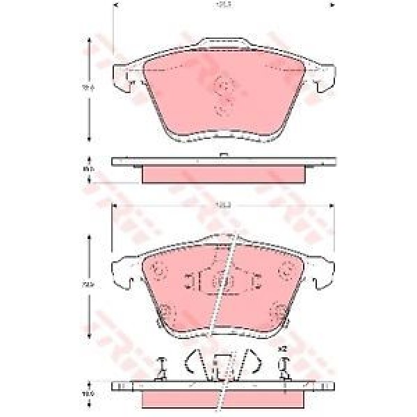 TRW GDB3400 Fren Balatası Ön Mazda 6 02-07