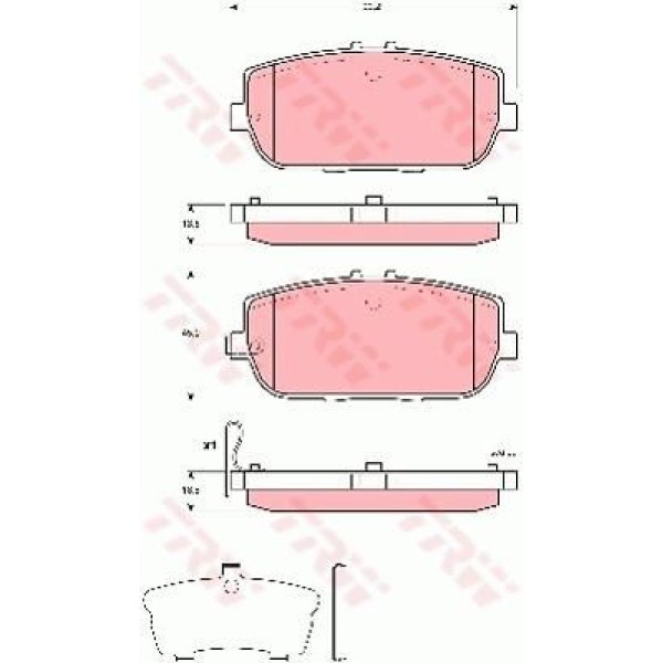 TRW GDB3402 Fren Balatası Arka Mx-5 05- 1.8 2.0 