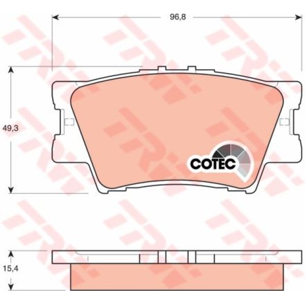 TRW GDB3426 Fren Balatası Arka Rav4 06-12 