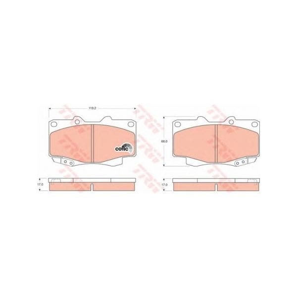TRW GDB3428 Fren Balatası Ön Hilux Vigo 06-11 4Wd