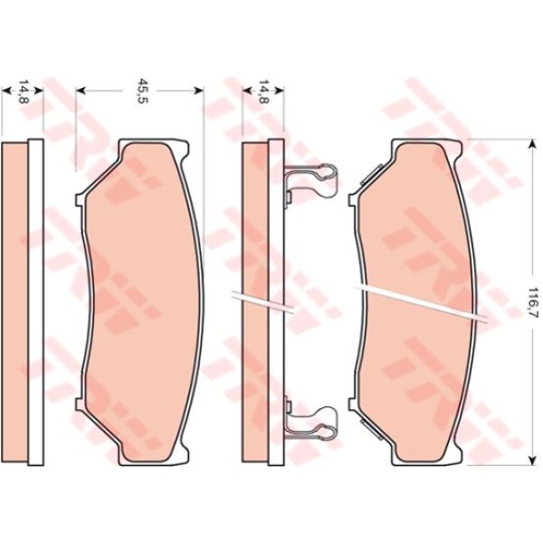 TRW GDB3436 Fren Balatası Ön Grand Vitara 06-11