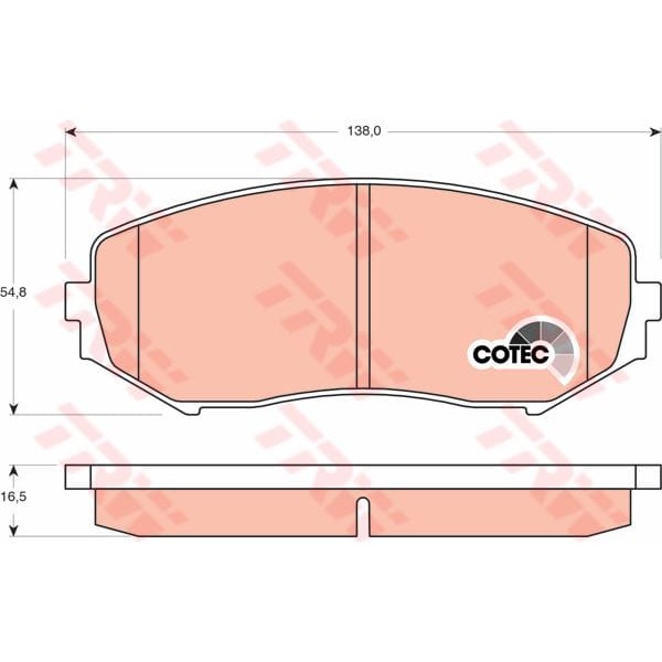 TRW GDB3443 Fren Balatası Ön Grand Vitara 05-15 