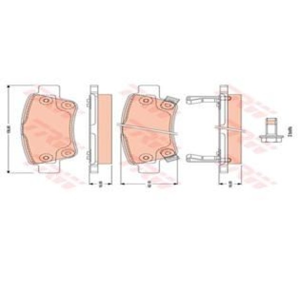 TRW GDB3446 Fren Balatası Arka Cr-V 07-12 