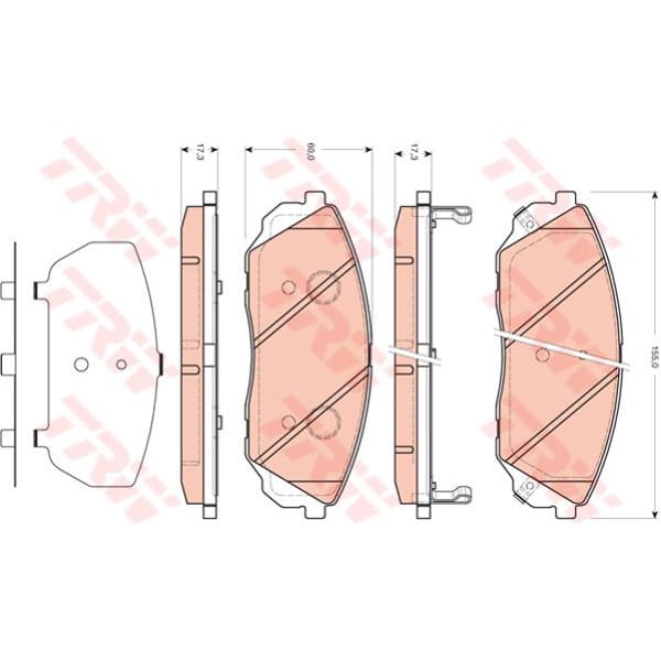 TRW GDB3452 Fren Balatası Ön Sorento 08-10 