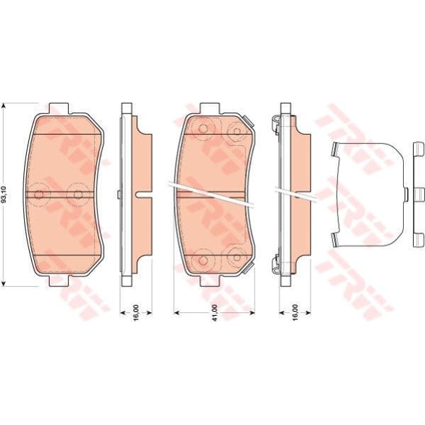 TRW GDB3474 Fren Balatası Arka İ20 09- İ30 07- İx35 09- Tucson 04- / Sportage 09- 
