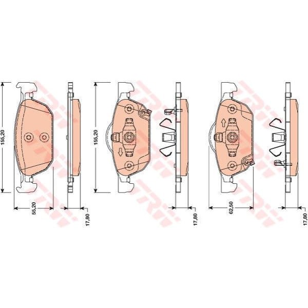 TRW GDB3476 Fren Balatası Ön Accord 08- 