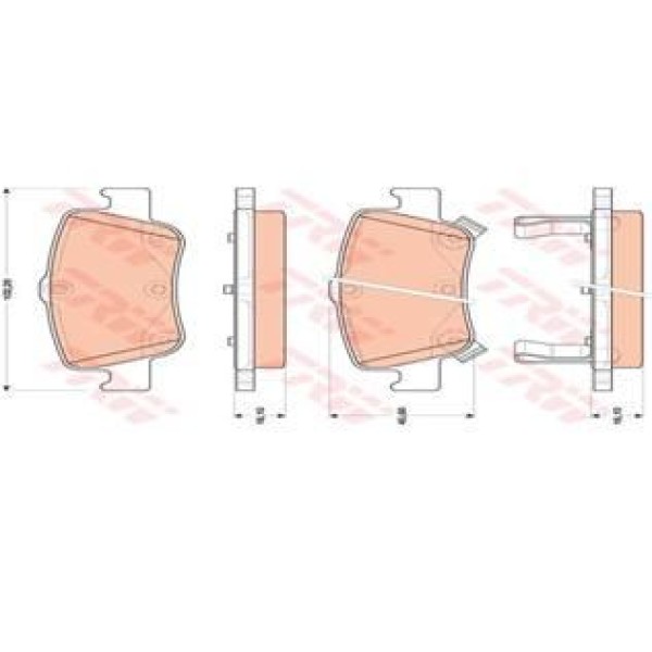 TRW GDB3480 Fren Balatası Arka Corolla 07-12 Auris 07- Auris 12- 