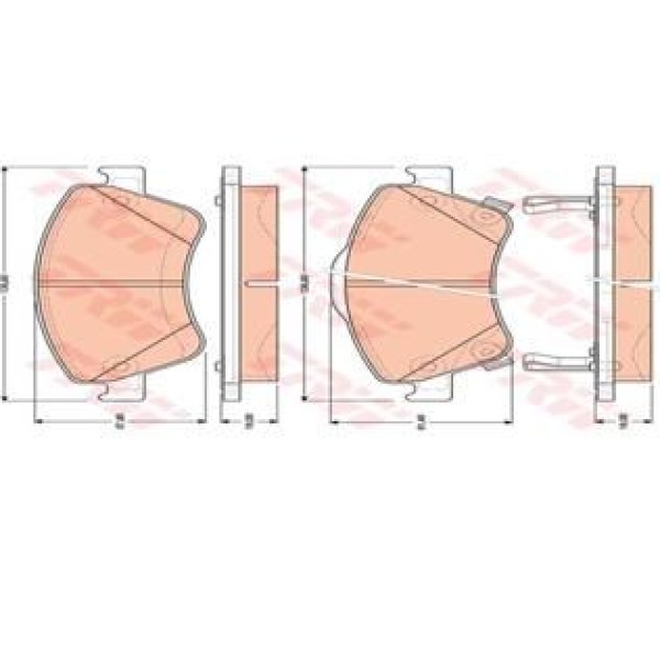 TRW GDB3481 Fren Balatası Ön Corolla 07-12 Auris 07-12 1.4 D4D 