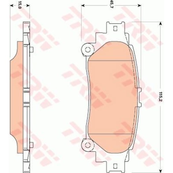 TRW GDB3497 Fren Balatası Arka Lexus Rx 08-15