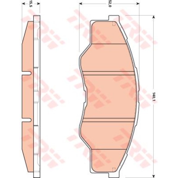 TRW GDB3500 Fren Balatası Ön Hı-Lux Vigo 08-09 2Wd 