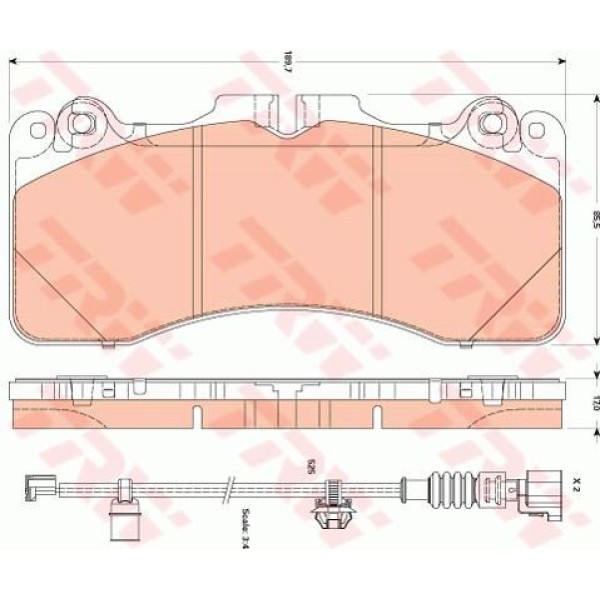 TRW GDB3506 Fren Balatası Ön Lexus Ls 08- 
