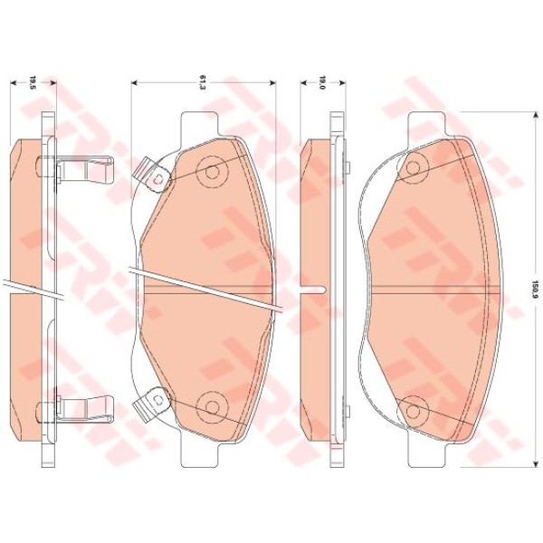 TRW GDB3511 Fren Balatası Ön Fişli Verso 08-13 Avensis 08-13 2.2 D4D 