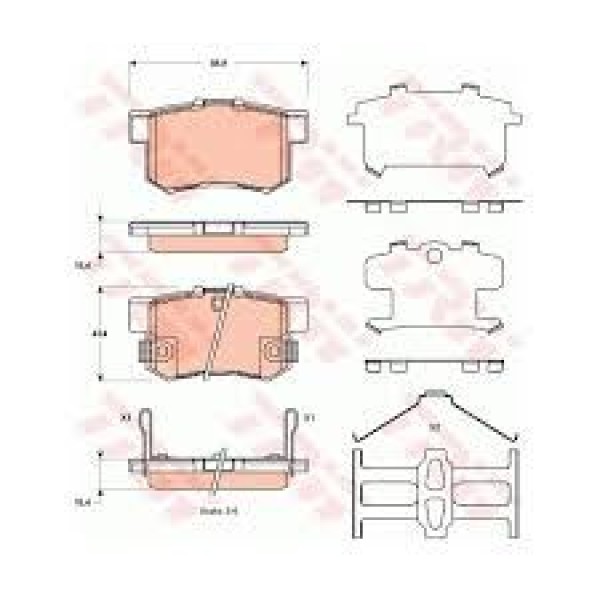 TRW GDB3516 Fren Balatası Arka Suzuki Sx410-Kızashı 10 