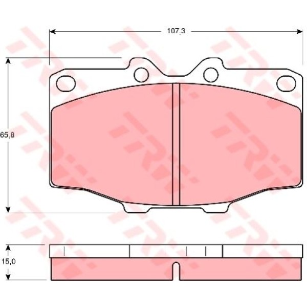 TRW GDB352 Fren Balatası Ön LandCruiser 84-96 Hı-Lux 84-89 