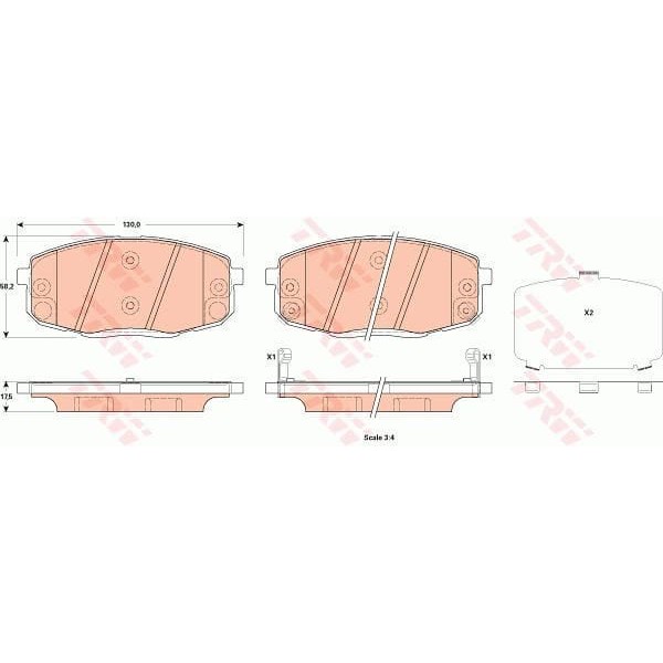 TRW GDB3523 Fren Balatası Ön Cerato 10-