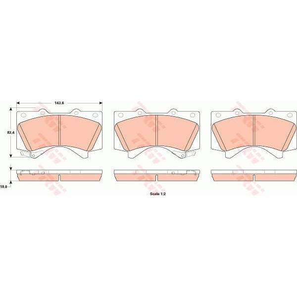 TRW GDB3524 Fren Balatası Ön Land Cruiser 08-12 