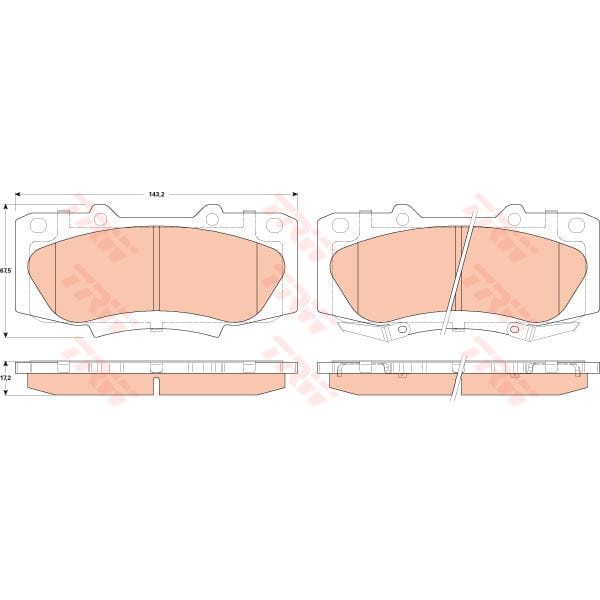 TRW GDB3528 Fren Balatası Ön Hı-Lux Pıck-Up 07-