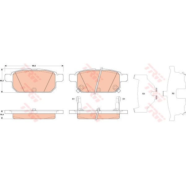 TRW GDB3529 Fren Balatası Arka Swift 10- Sx4 Cross 13- Vitara 15- 