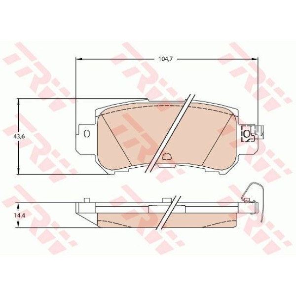 TRW GDB3539 Fren Balatası Arka Cx-3 15- Cx-5 11- 