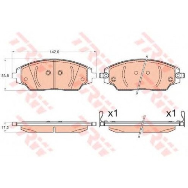 TRW GDB3579 Fren Balatası Ön Aveo T300 11-