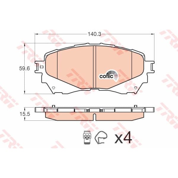 TRW GDB3580 Fren Balatası Ön Mazda 6 12-