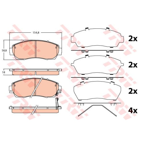 TRW GDB3581 Fren Balatası Ön Cr-V 06-12 Dizel 