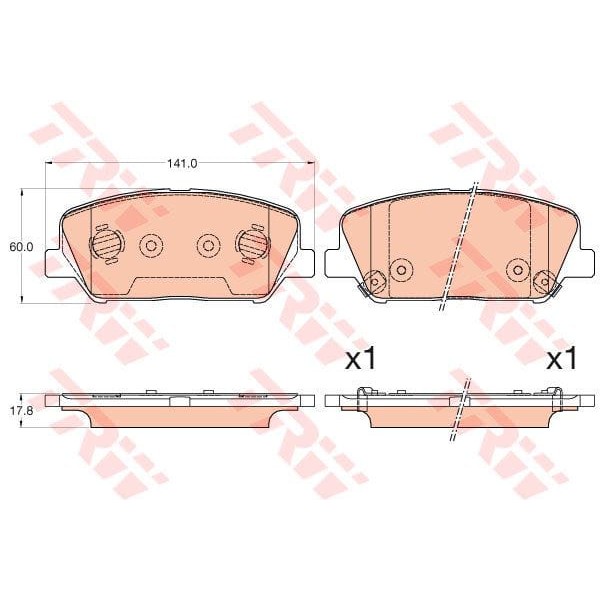 TRW GDB3582 Fren Balatası Ön İ30 12- / Ceed 12-