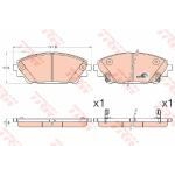 TRW GDB3592 Fren Balatası Ön Mazda 3 13- Cx-3 15-