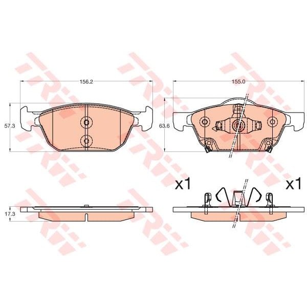 TRW GDB3600 Fren Balatası Ön Civic Ix 12- 