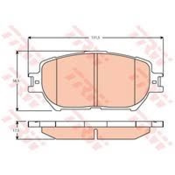 TRW GDB3628 Fren Balatası Ön Camry 2.0 2.4 3.0 01-06