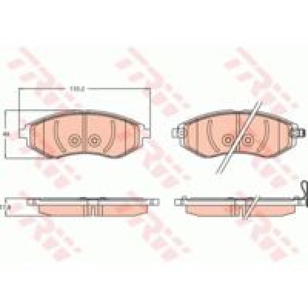 TRW GDB3634 Fren Balatası Ön Aveo T250 T255 05- Kalos 02- 