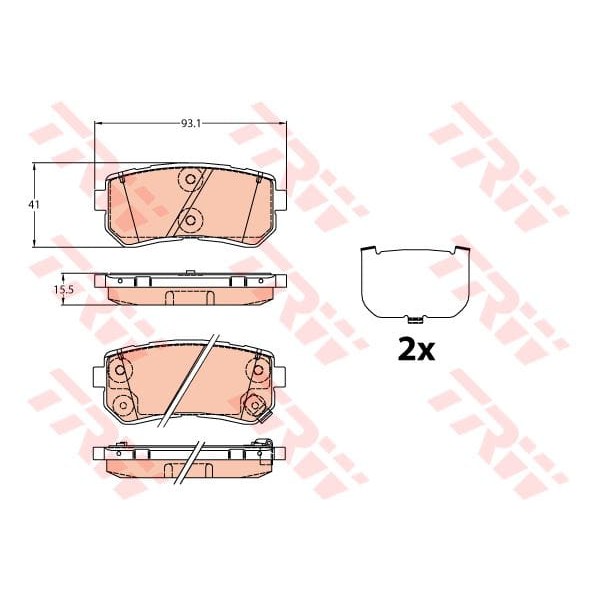 TRW GDB3636 Fren Balatası Arka Tucson 15- / Sportage 15-