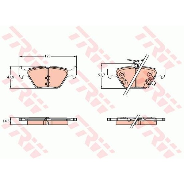 TRW GDB3639 Fren Balatası Arka Legacy 09-14 Outback 14- 