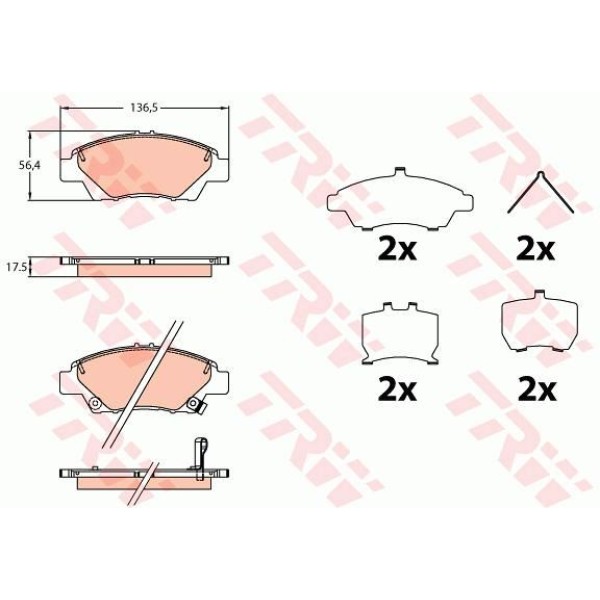 TRW GDB3643 Fren Balatası Ön Honda Jazz 15- 